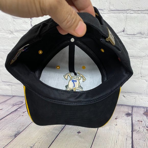 Fire Fighter Hat Cap Strap Back Black Yellow Fire Station 7 In Memory of NYC - Picture 7 of 8